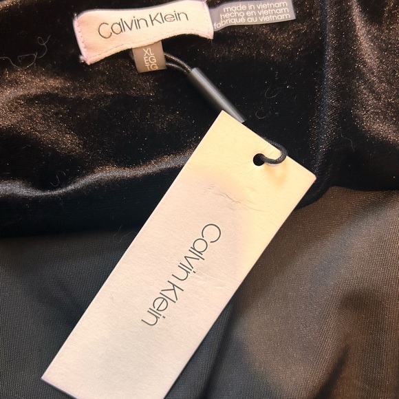 Calvin Klein Black Velvet Blazer With Side Zippers Size XL NWT - Picture 5 of 5